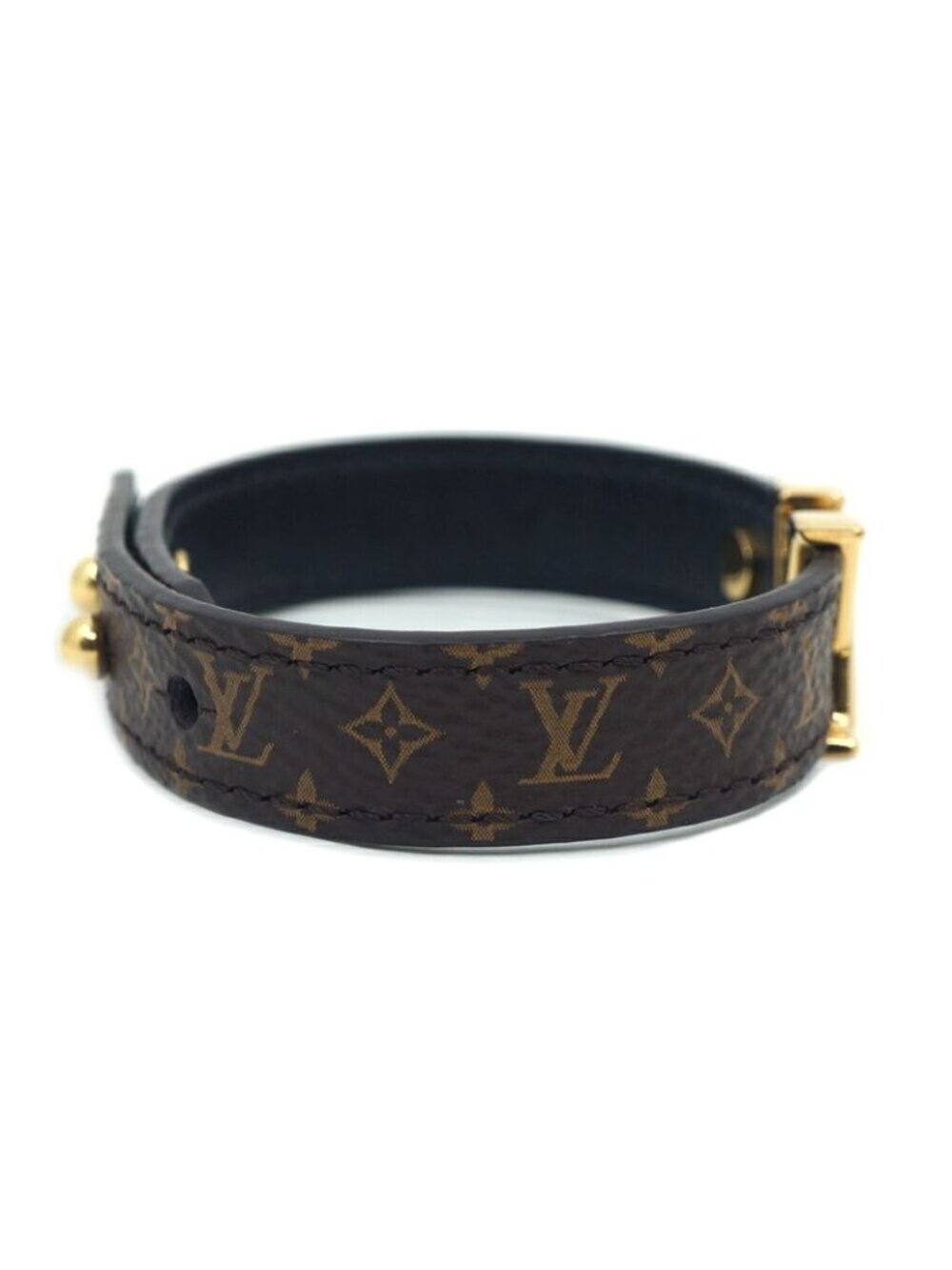Louis Vuitton Bracelet LV Iconic 17 Brown Monogram Gold - Picture 4 of 10